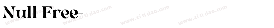 Null Free字体转换